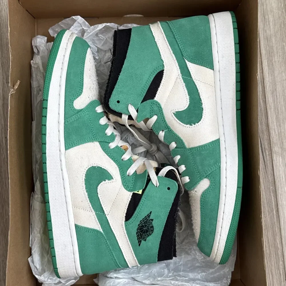 Size 12 - Jordan 1 Zoom Air CMFT CT0978-300 Stadium Green Deconstructed Sail